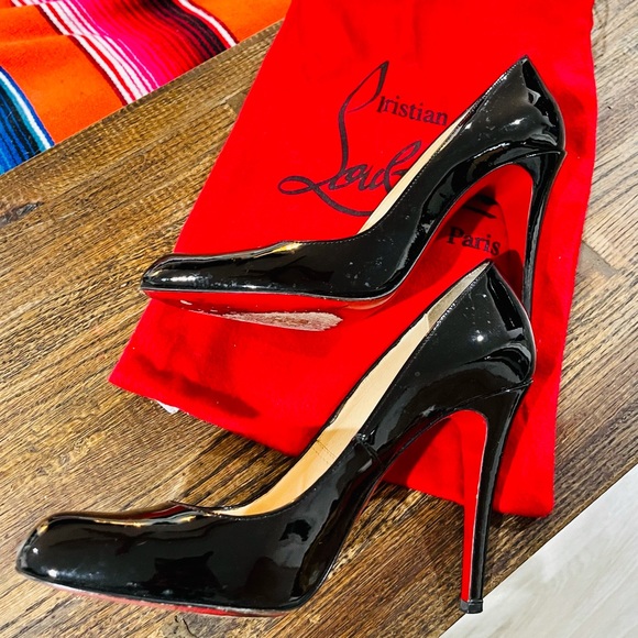 Christian Louboutin patent leather black heels 8.5 - Picture 2 of 10